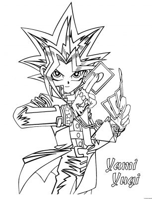 coloriage yugioh yami yugi